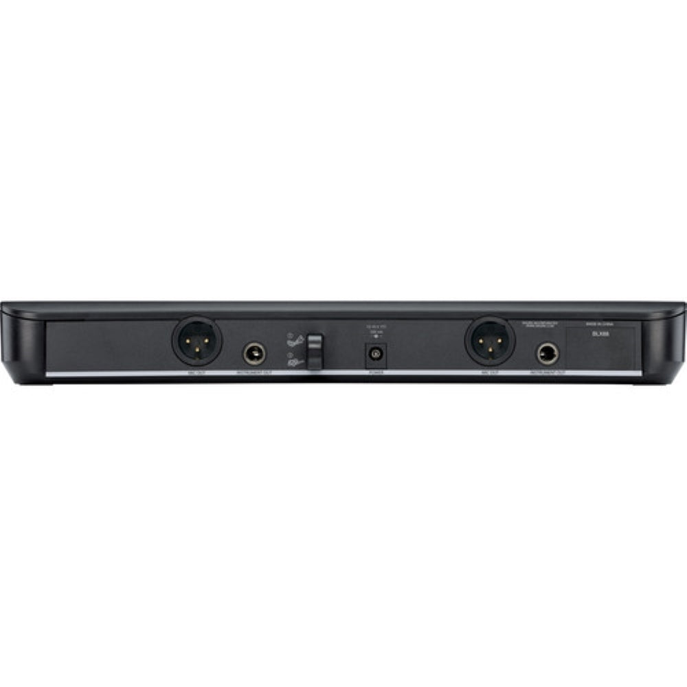 Shure BLX288/PG58 Dual-Channel Wireless Handheld Microphone System with PG58 Capsules | H10: 542 to 572 MHz