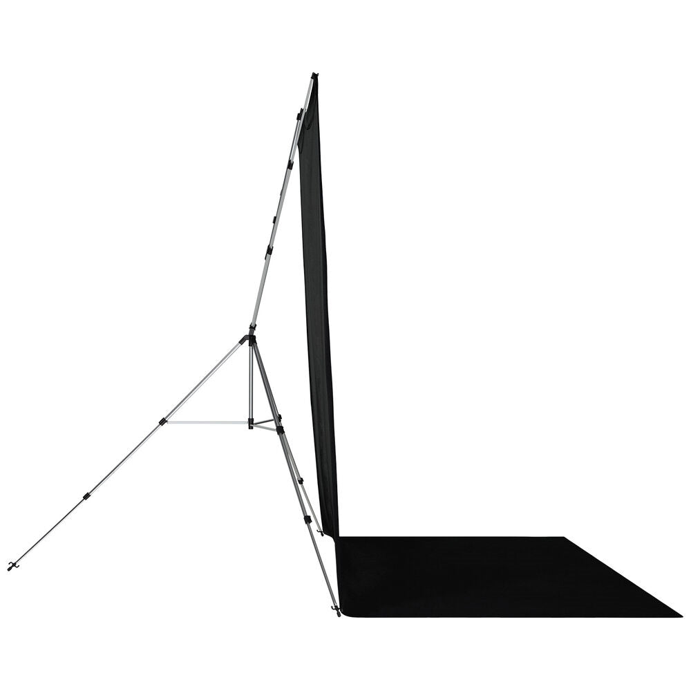 Westcott X-Drop Pro Fabric Backdrop Sweep Kit | Rich Black, 8 x 13'