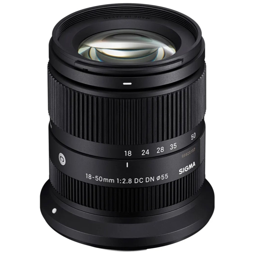 Sigma 18-50mm f/2.8 DC DN Contemporary Lens | Canon RF Mount Bundled with UV Filter + Photo Starter Kit + Cleaning Cloth (4 Items) **OPEN BOX**