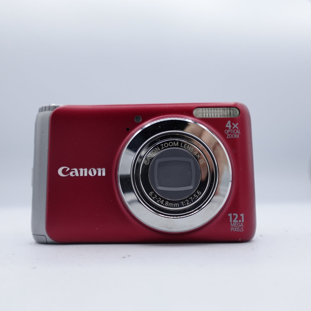 Used Canon PowerShot A3100 IS Digital Point and Shoot Camera | Red | U8+