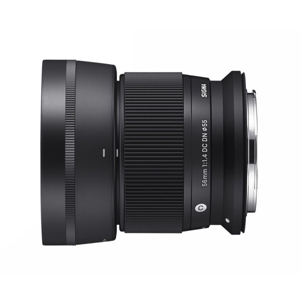 Sigma 56mm f/1.4 Contemporary DC DN Lens for Canon RF Mount Bundle with UV Filter + Lens Pouch + Photo Starter Kit + Cleaning Cloth (5 Item)