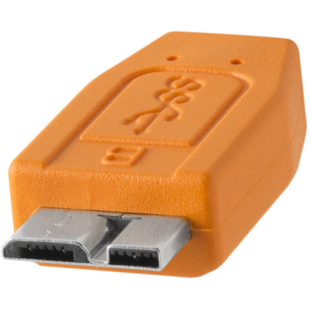 Tether Tools TetherPro USB 3.0 Male Type-A to USB 3.0 Micro-B Cable | 15', Orange