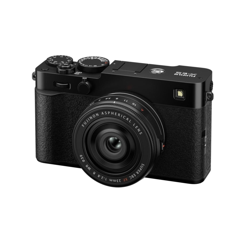 FUJIFILM X-E5 Mirrorless Camera with XF 23mm f/2.8 R WR Lens (Black) Bundle with 64GB Memory Card + Battery Charger + Camera Bag + Card Reader + Memory Case + Lens Cap Keeper + Cleaning Kit (10 Items)