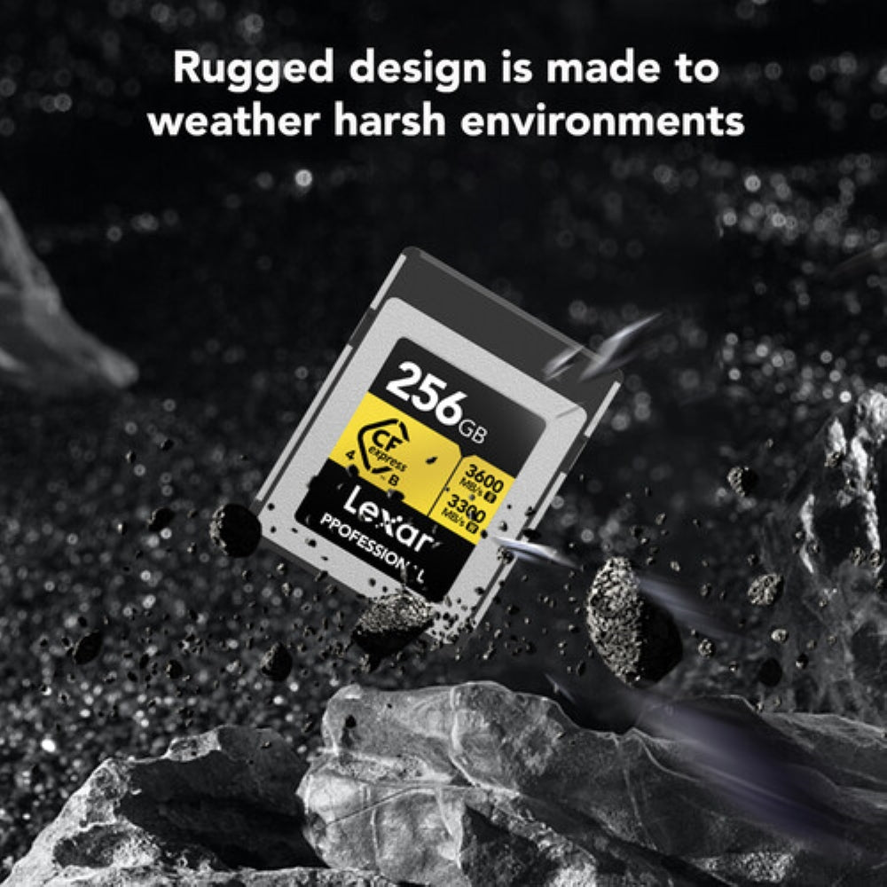 Lexar 256GB Professional GOLD CFexpress 4.0 Type B Memory Card