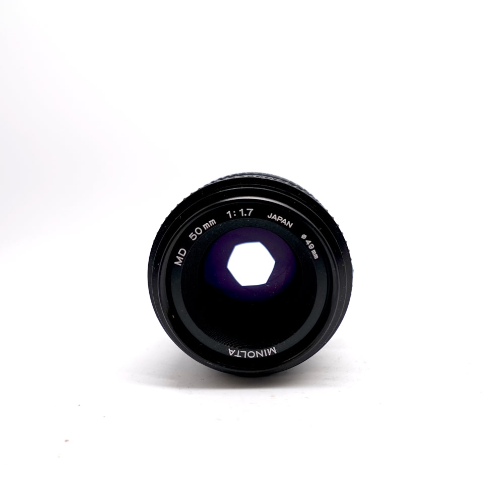 Used Minolta MD 50mm f/1.7 SLR Lens | Black | U9