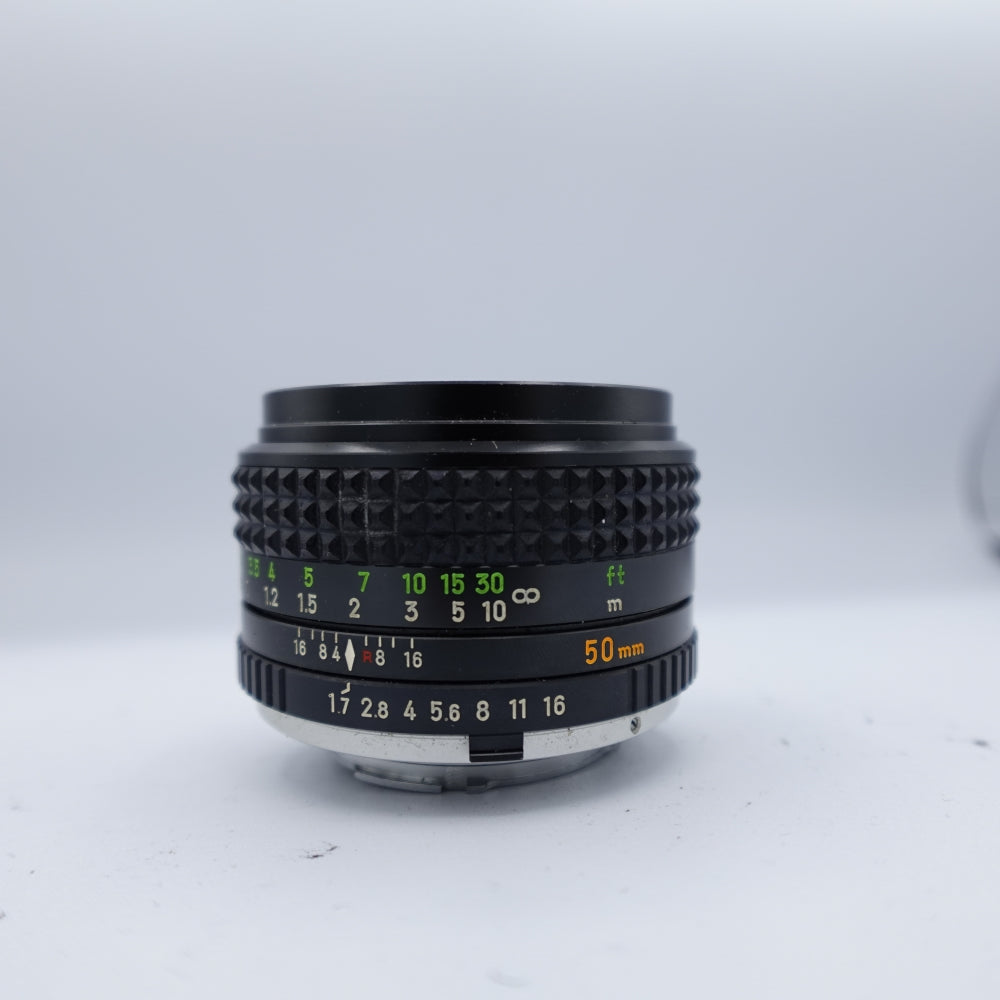 Used Minolta MC Rokkor-X PF 50mm f/1.7 Lens | Black | U9