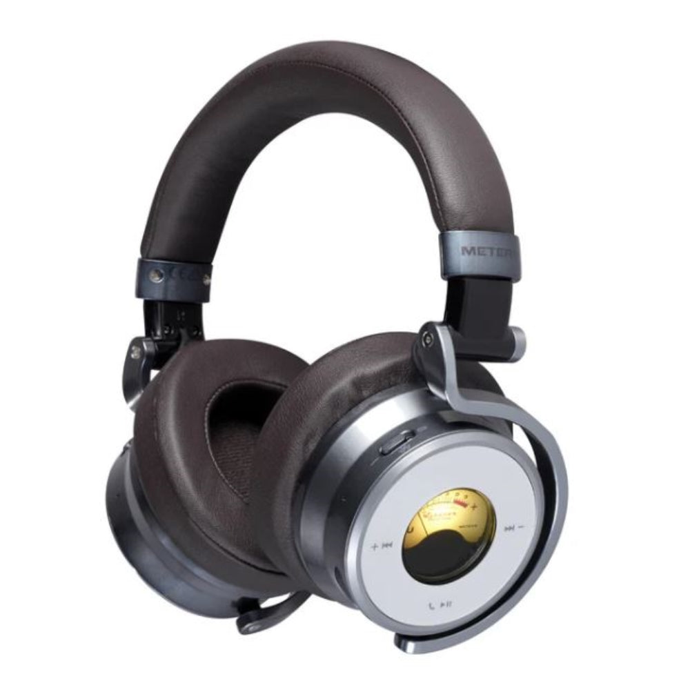 Meters OV-1-B-Connect Over-Ear Active Noise Canceling Bluetooth Headphones | Limited Edition Brown & Silver