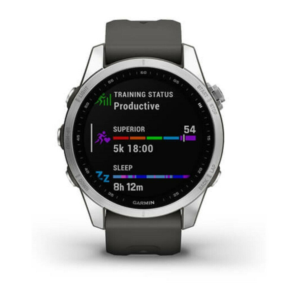 Garmin fenix 7S GPS Watch | Silver with Graphite Band