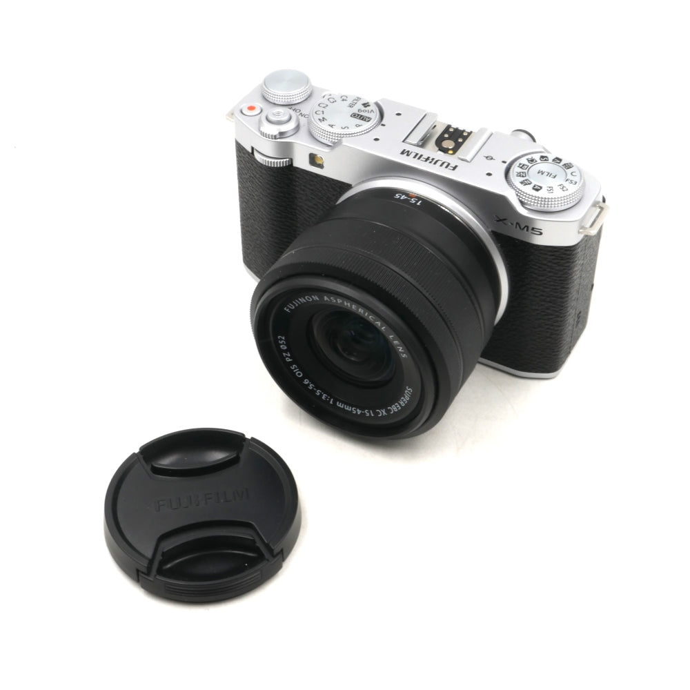 FUJIFILM X-M5 Mirrorless Camera with XC 15-45mm f/3.5-5.6 Lens | Silver **OPEN BOX**