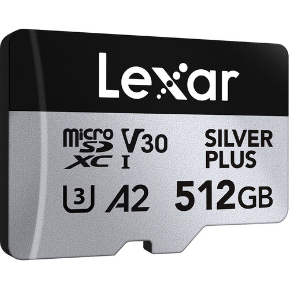 Lexar 512GB Professional SILVER PLUS UHS-I microSDXC Memory Card with SD Adapter