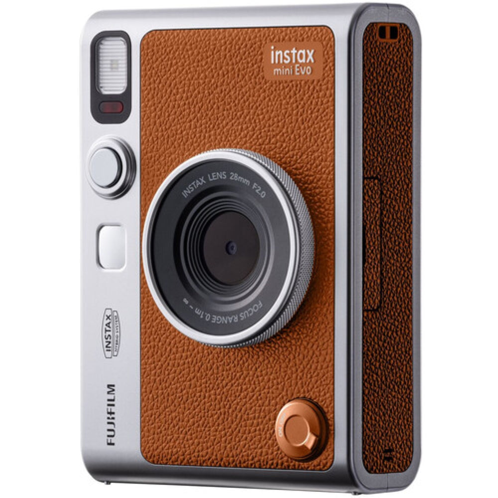FUJIFILM INSTAX MINI EVO Hybrid Instant Camera | Brown