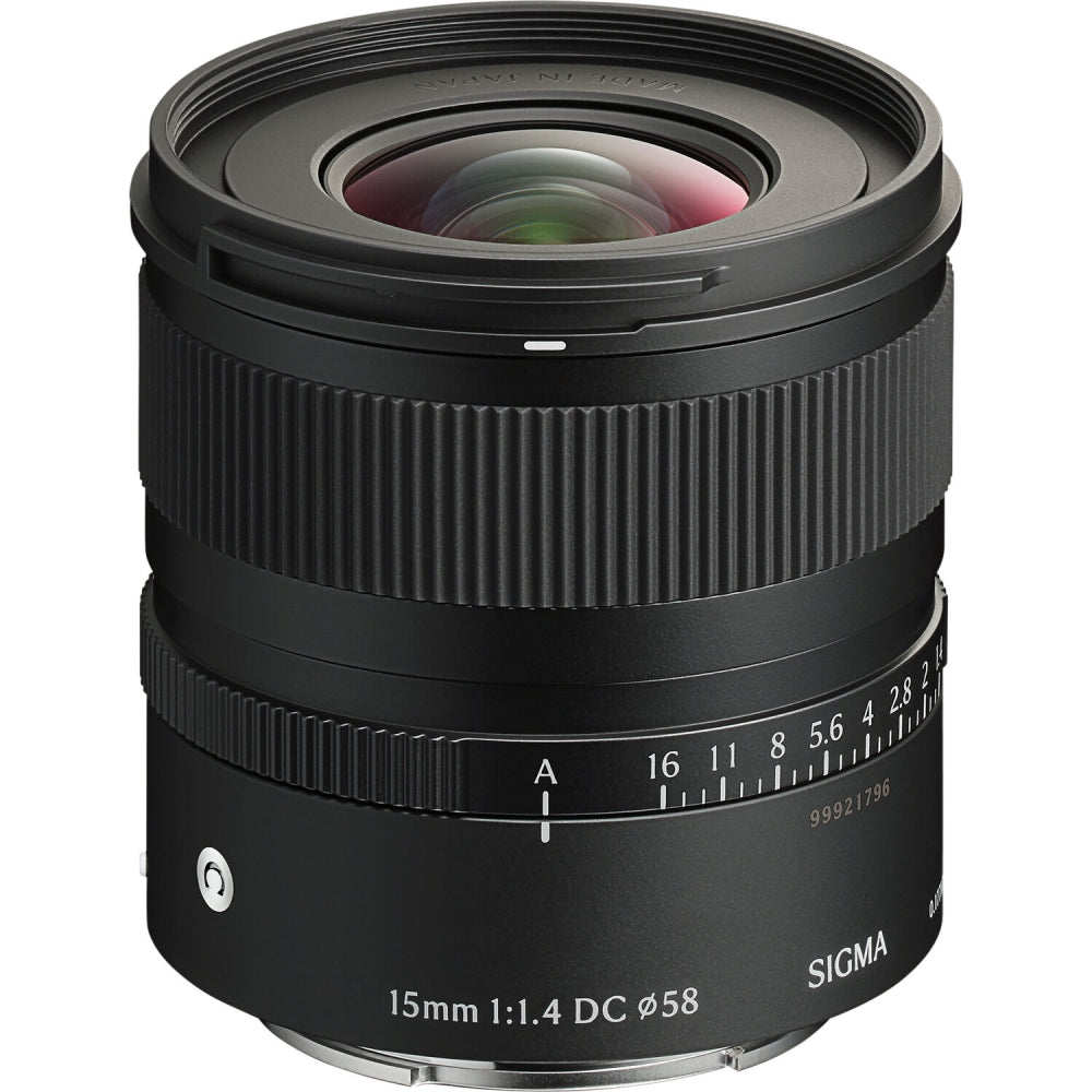 Sigma 15mm f/1.4 DC Contemporary Lens Compatible with Sony E Mount (APS-C) Bundle with 58mm UV Filter + Lens Cap Keeper + Cleaning Kit (5 Items)