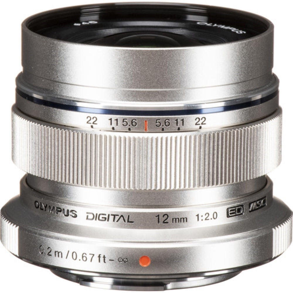 Olympus M.Zuiko Digital ED 12mm f/2 Lens | Silver