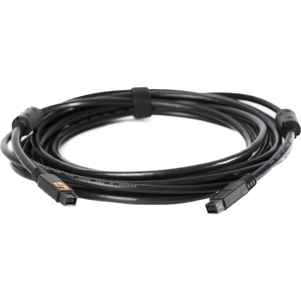 Tether Tools TetherPro FireWire 800 9-Pin to FireWire 800 9-Pin Cable | Black, 15'