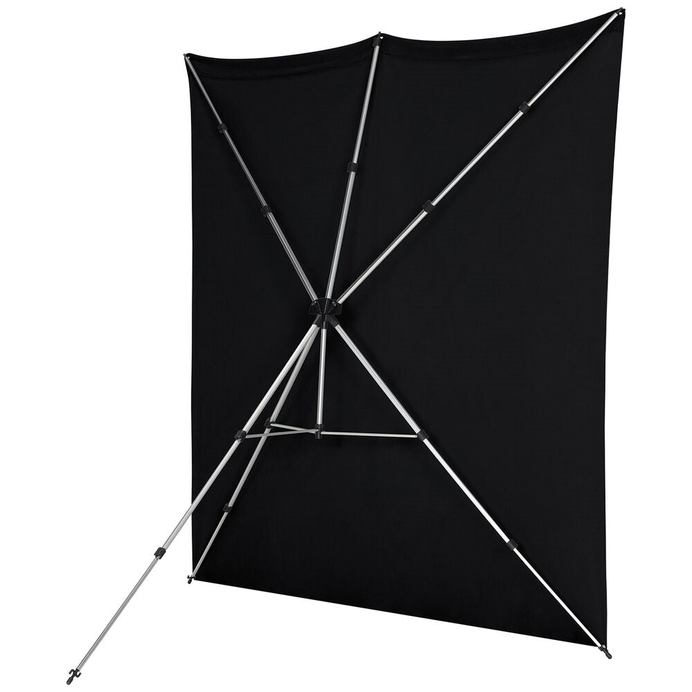 Westcott X-Drop Pro Fabric Backdrop Kit | Rich Black, 8 x 8'