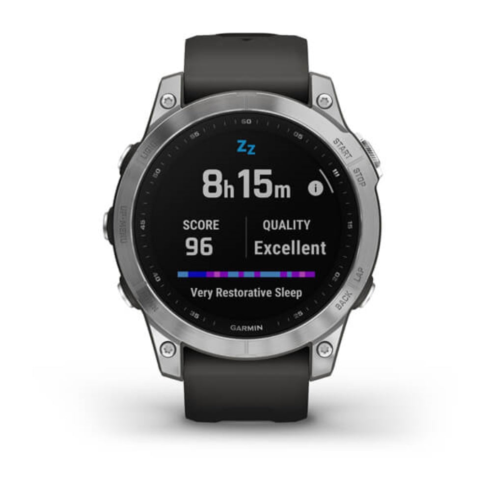 Garmin fenix 7 GPS Watch | Silver with Graphite Band