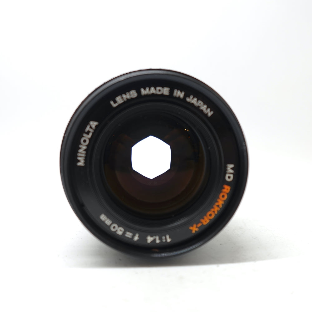 Used Minolta Rokkor-X 50mm f/1.4 MD SLR Lens | Black | U8+