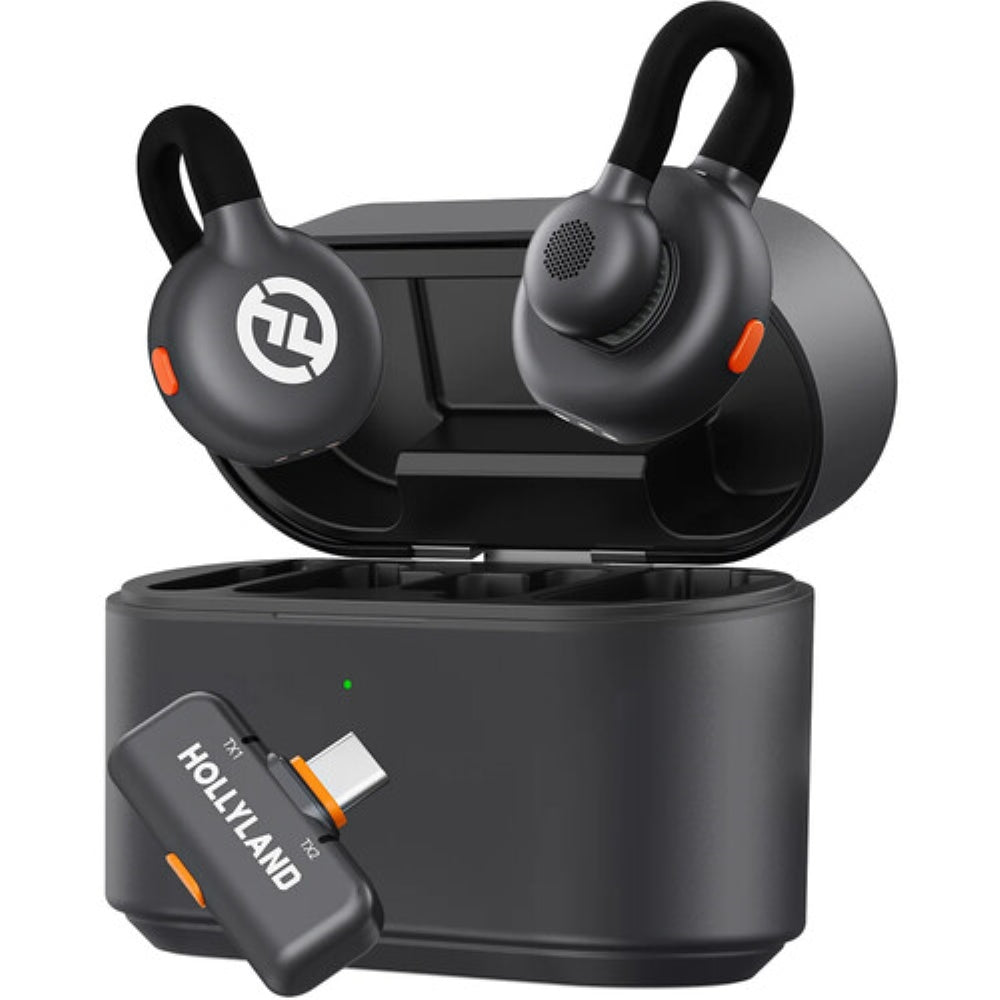 Hollyland LARK M2S DUO 2-Person Wireless Microphone System with USB-C Connector for Mobile Devices | 2.4 GHz, Space Gray