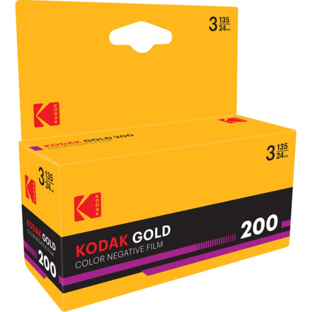 Kodak Eastman GOLD 200 Color Negative Film | 35mm Roll Film, 24 Exposures, 3-Pack