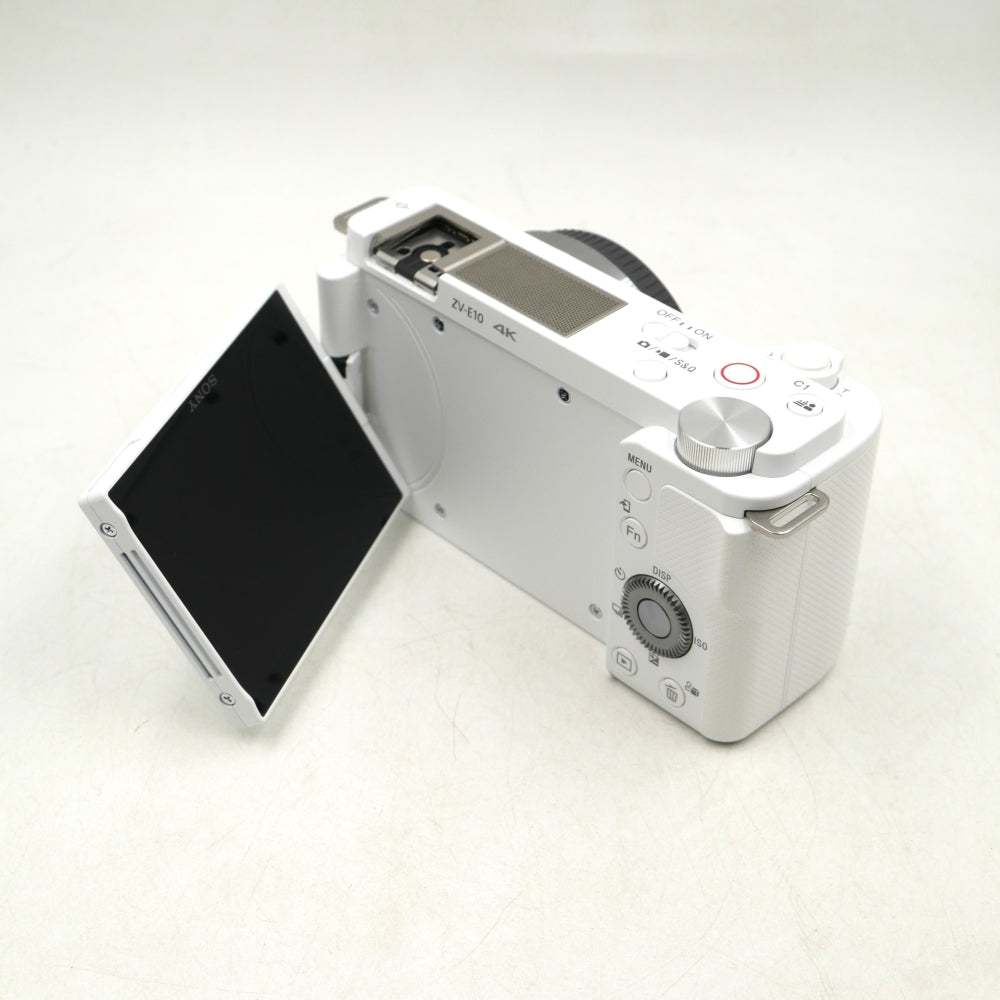 Sony ZV-E10 Mirrorless Camera | Body Only, White **OPEN BOX**
