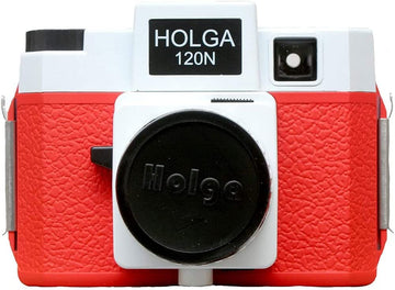 Holga 120GCFN Plastic Medium Format Film Camera | Red/White