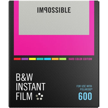 Impossible B&W Instant Film for 600 | Hard Color Frame, 8 Exposures