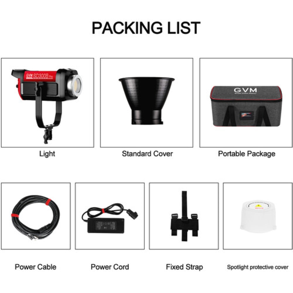 GVM Pro SD300B Bi-Color LED Monolight | 300W