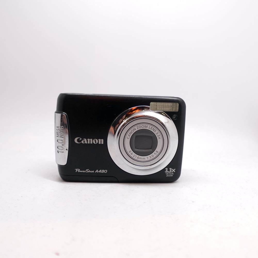 Used Canon Powershot A480 Digital Point and Shoot Camera | Black | U8+
