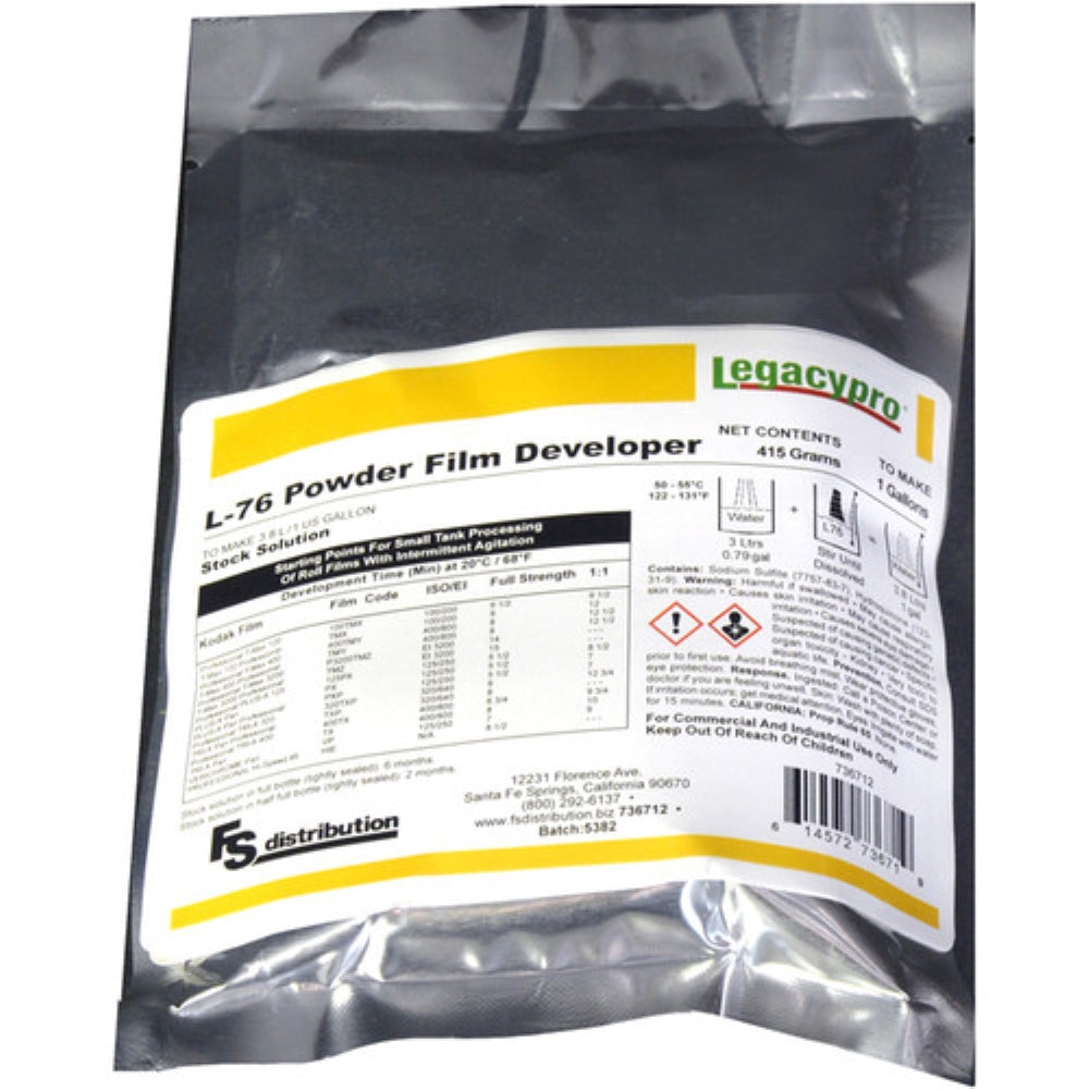 Legacy Pro L76 B&W Powder Film Developer | Makes 1 Gallon