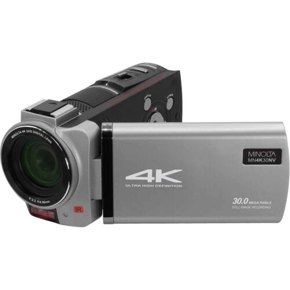 MINOLTA MN4K30NV 4K Ultra HD / 30 MP Night Vision Camcorder | Gunmetal