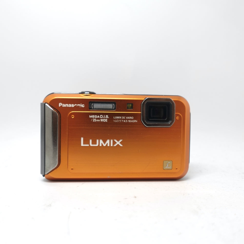 Used Panasonic Lumix DMC-TS20 Digital Point and Shoot Camera | Orange | U9