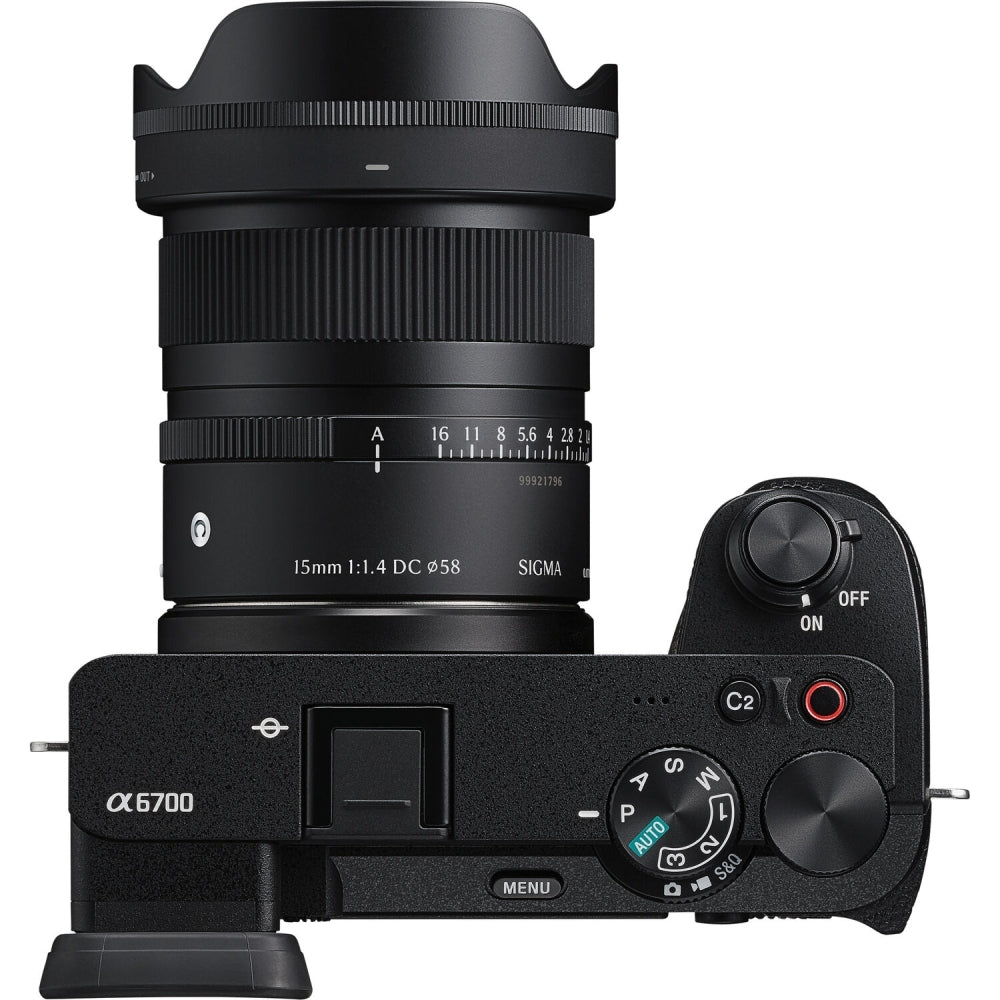 Sigma 15mm f/1.4 DC Contemporary Lens Compatible with Sony E Mount (APS-C) Bundle with 58mm UV Filter + Lens Cap Keeper + Cleaning Kit (5 Items)