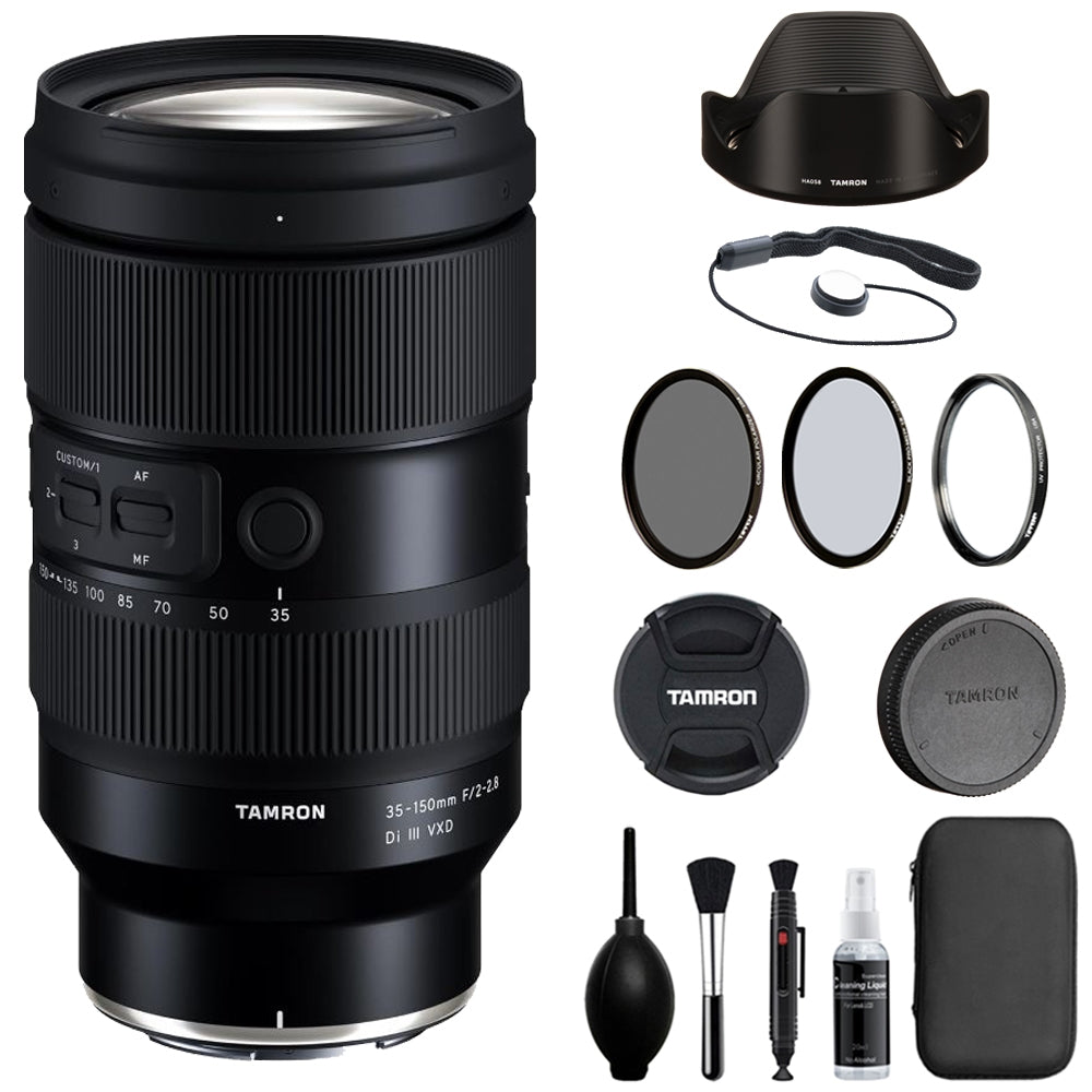 Tamron 35-150mm f/2-2.8 Di III VXD Lens Compatible with Z Mount (Full Frame) Bundle with Tiffen Filter Set + Lens Cap Keeper + Deluxe Cleaning Kit + Cleaning Cloth (5 Items)