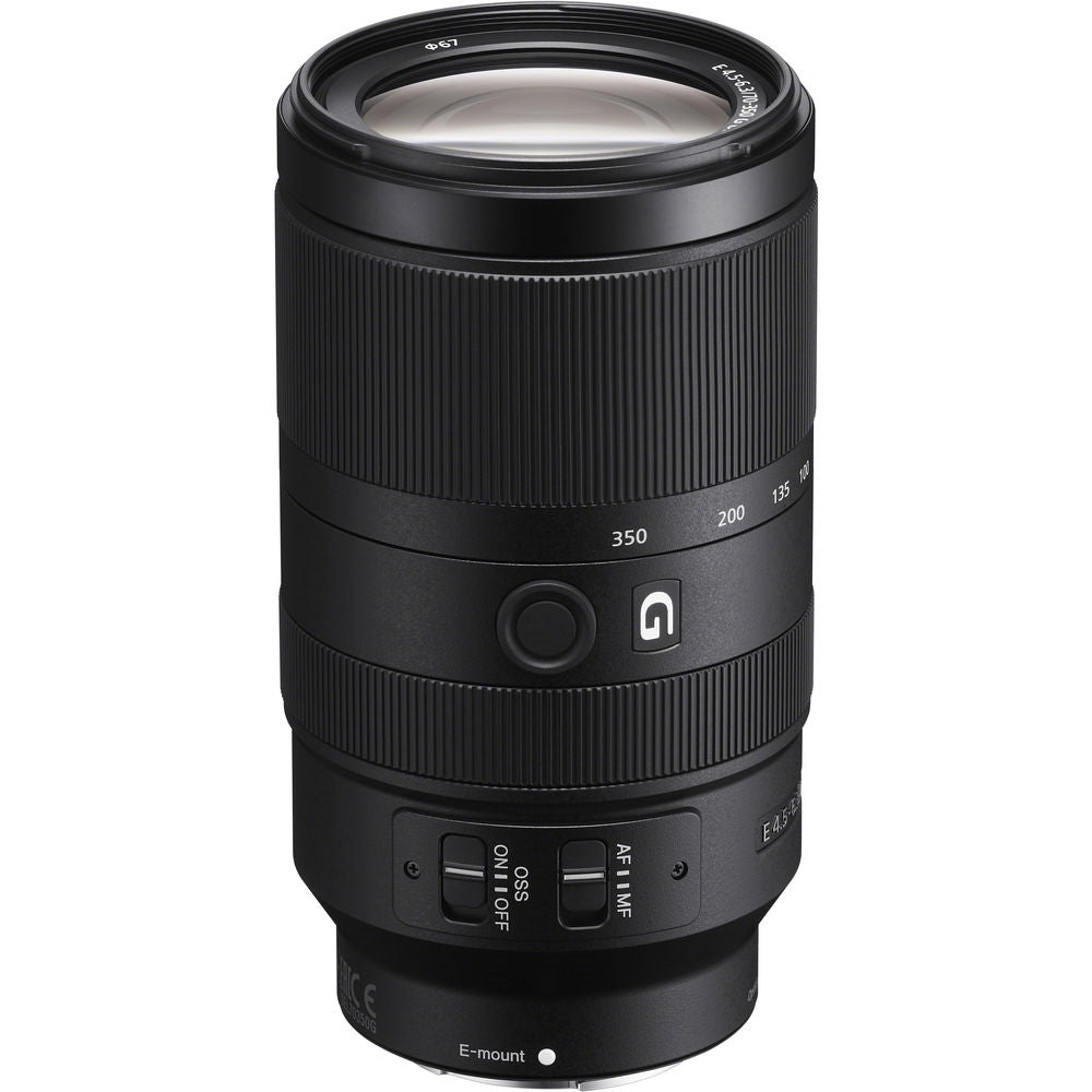 Sony E 70-350mm f/4.5-6.3 G OSS Lens Compatible with Sony E Mount Bundled with 67mm UV Filter + Lens Cap Keeper + Deluxe Cleaning Kit - Blower, Lens Pen, Brush & Case + Microfiber Cleaning Cloth (5 Items)