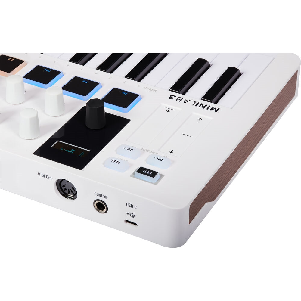 Arturia MiniLab 3 Compact MIDI Keyboard and Pad Controller | White **OPEN BOX**