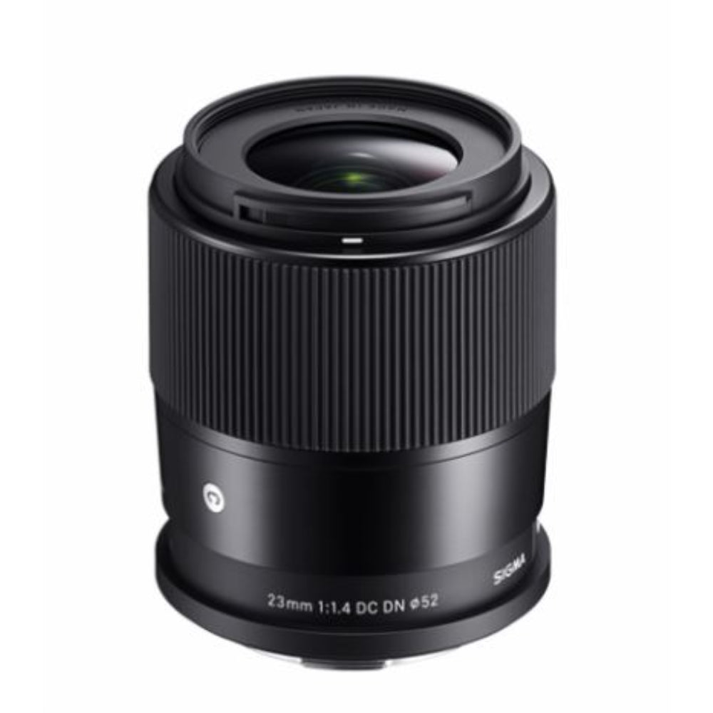 Sigma 23mm f/1.4 DC DN Contemporary Lens Compatible with Canon RF Mount (APS-C) Bundle with UV Filter + Lens Cap Keeper + Deluxe Cleaning Kit + Cleaning Cloth (5 Items)