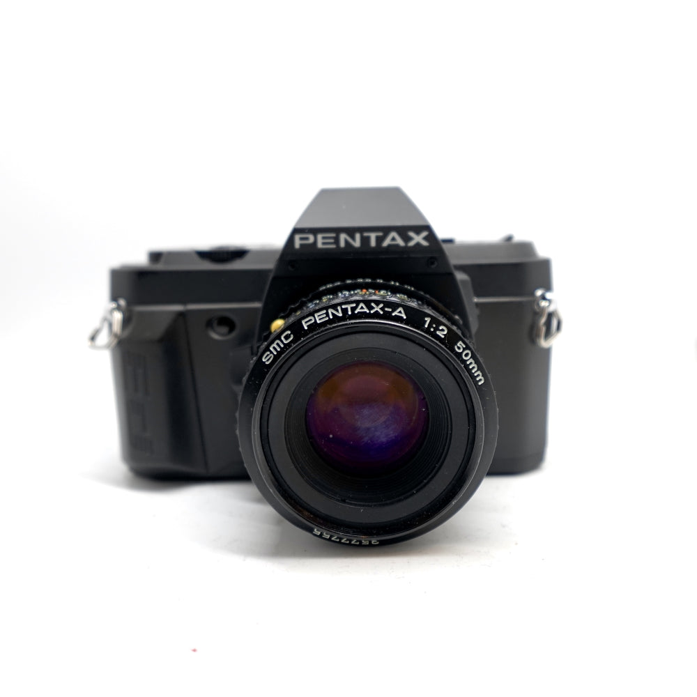 Used Pentax P3N 35mm SLR Camera with SMC Pentax-A f/2 50mm Lens | Black | U9