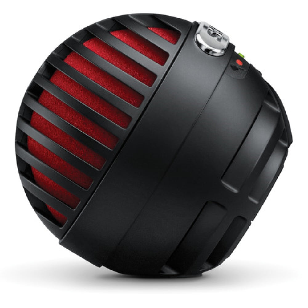 Shure MOTIV MV5 Cardioid USB/Lightning Microphone for Computers and iOS Devices | New Packaging, Black/Red Foam