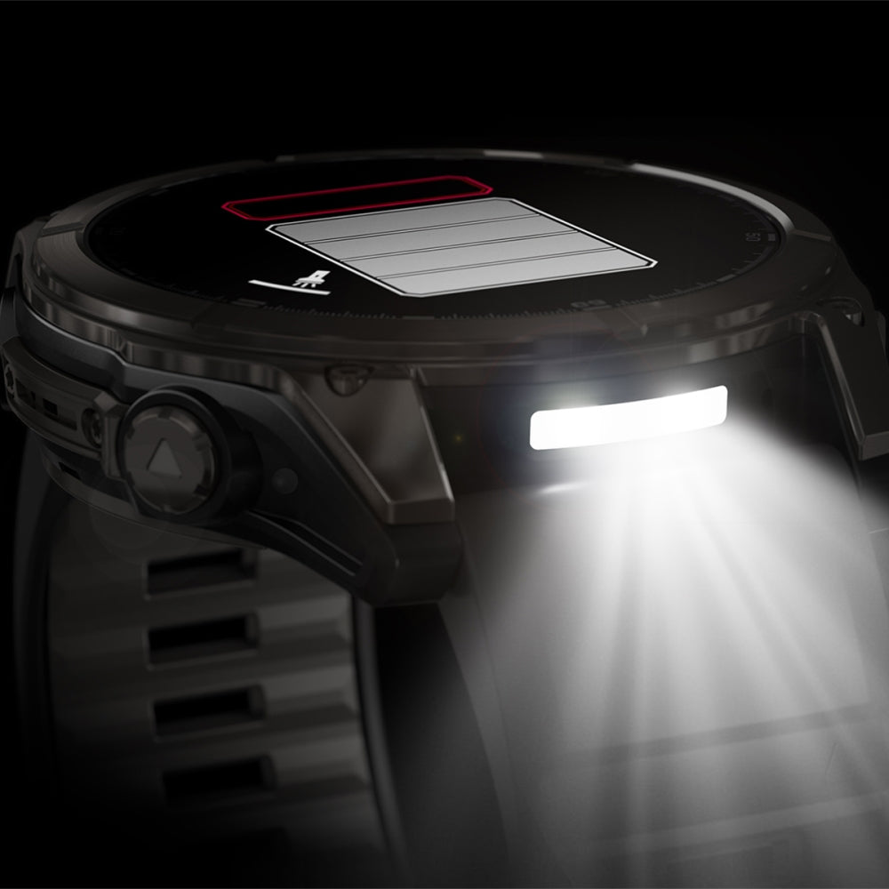 Garmin fenix 8 Sapphire 51mm AMOLED GPS Smartwatch | Carbon Gray with Black/Pebble Gray Band