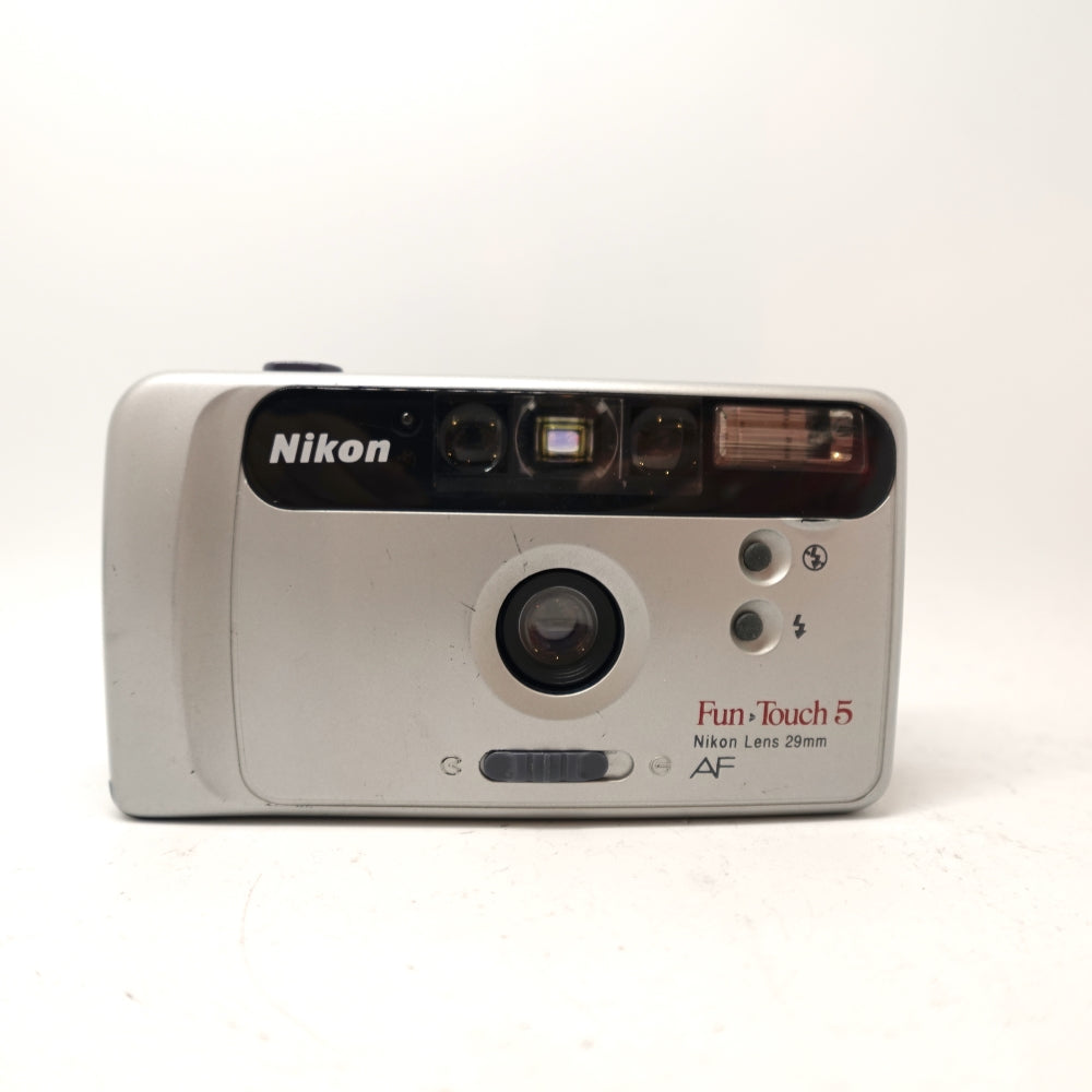 Used Nikon Fun Touch 5 AF 35mm Point and Shoot Camera | Grey | U9