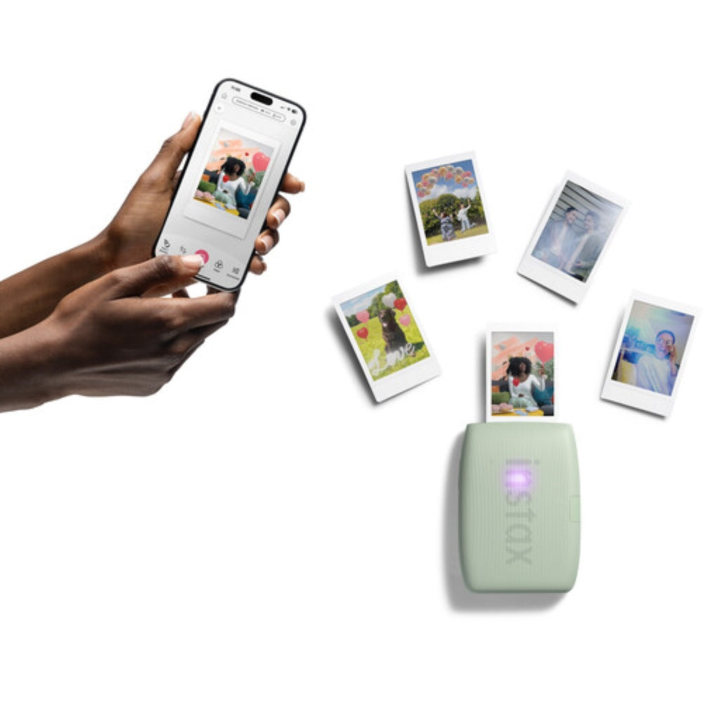 FUJIFILM INSTAX MINI LINK 3 Smartphone Printer | Sage Green Bundled With FUJIFILM INSTAX Mini Instant Film | 20 Exposures + Microfiber Cleaning Cloth (3 Items)