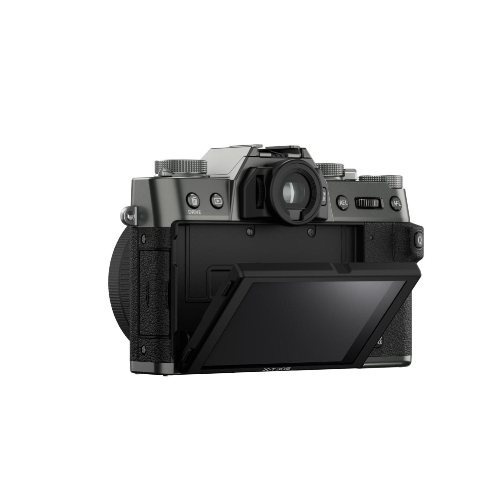 FUJIFILM X-T30 III Mirrorless Digital Camera Charcoal Silver (Body Only) Bundle with Sigma 23mm f/1.4 DC DN Lens + 64GB Card + UV Filter + Card Reader + Charger + Cleaning Kit + Camera Bag (12 Items)