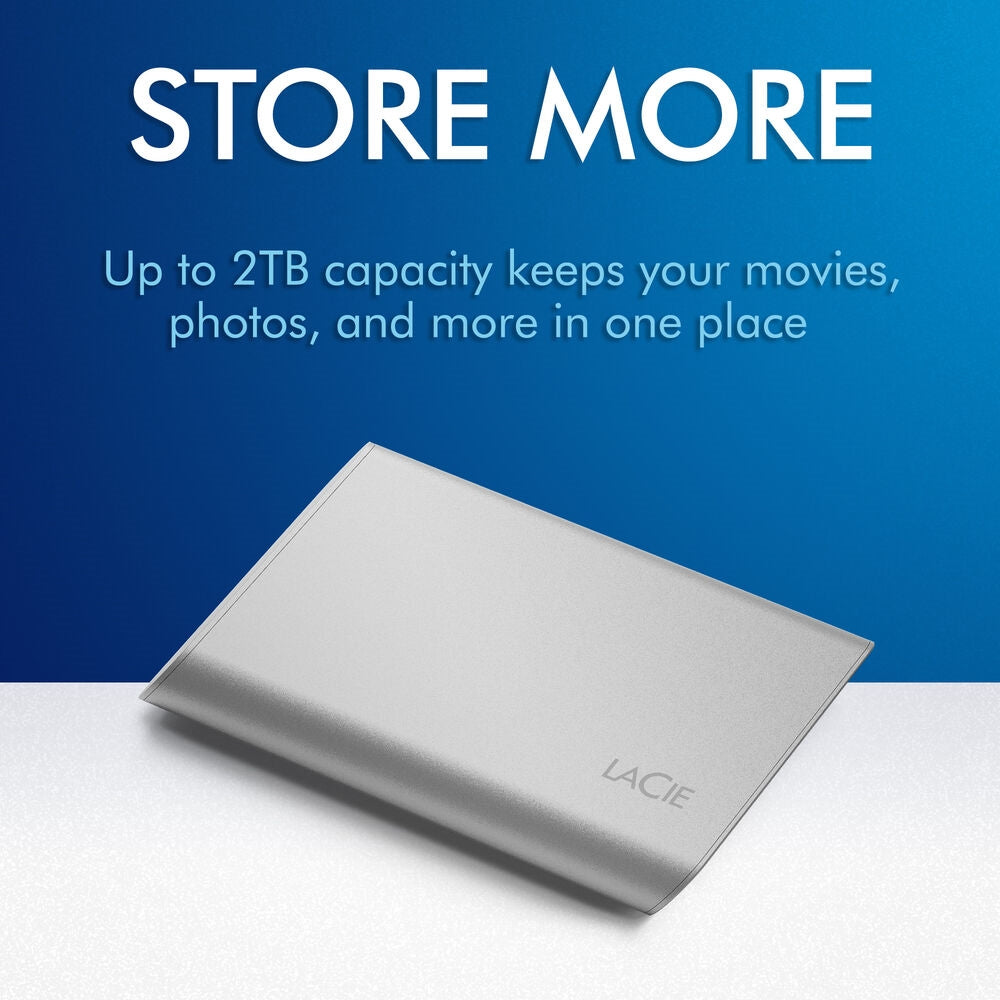 LaCie 2TB Portable USB 3.1 Gen 2 Type-C External SSD v2