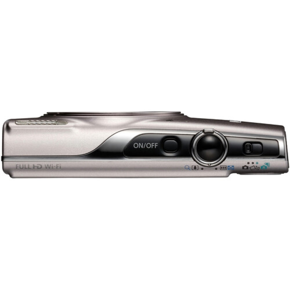 Canon PowerShot ELPH 360 HS A Digital Camera | Silver Bundle with 64GB Memory Card + Wrist Strap + Digital Camera Pouch (4 Items)