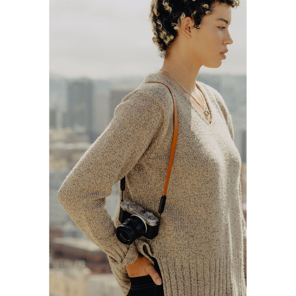 Peak Design Form Leather Camera Strap Neck | Amber, 30.9"