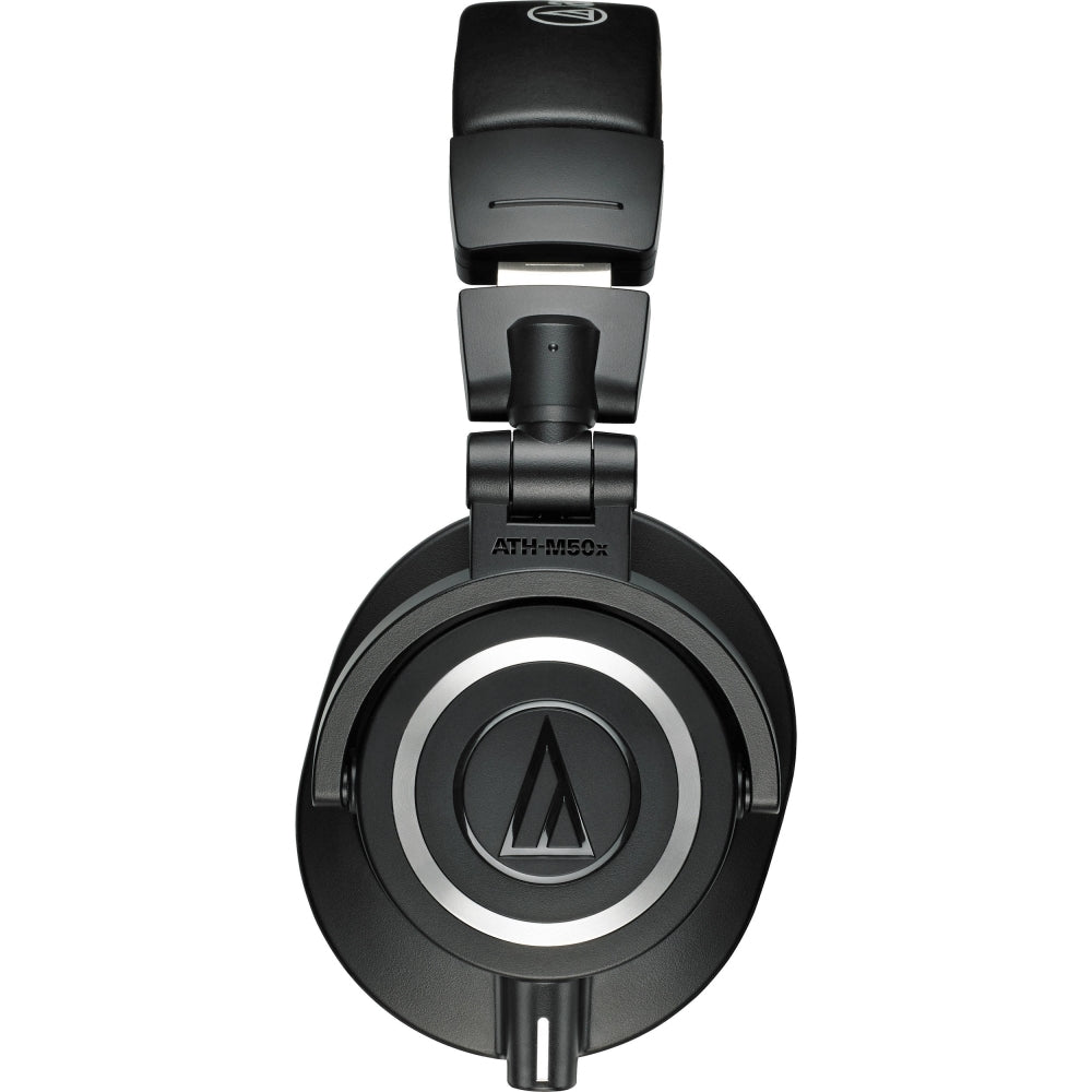 Audio-Technica ATH-M50x Closed-Back Monitor Headphones (Black) Bundled with Black USB-C Headphone Adapter w/ Built-In DAC + Full-Sized Headphone Case + Cloth