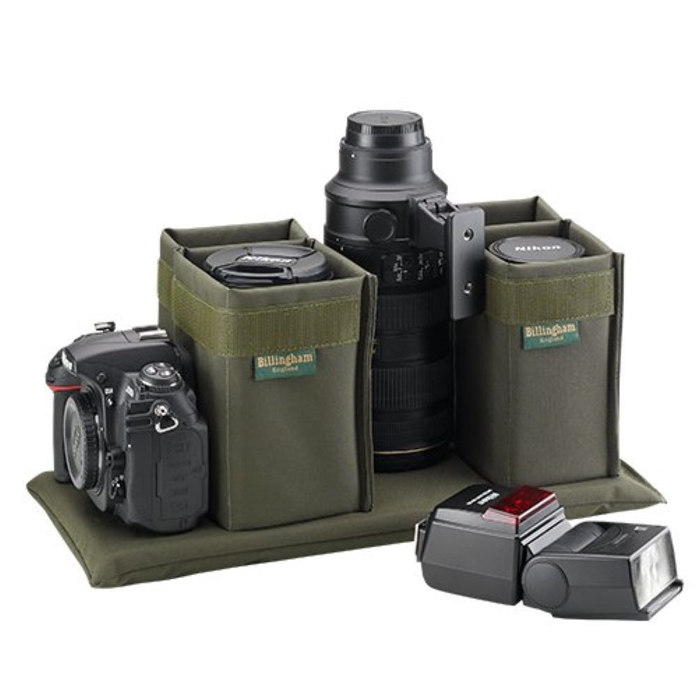 Billingham 307 Camera Bag | Khaki with Chocolate Leather Trim