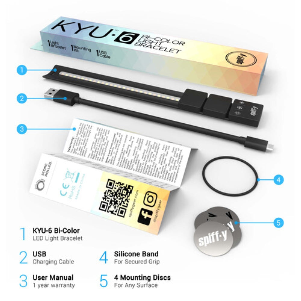 Spiffy Gear KYU-6 Bi-Color LED Light Bracelet