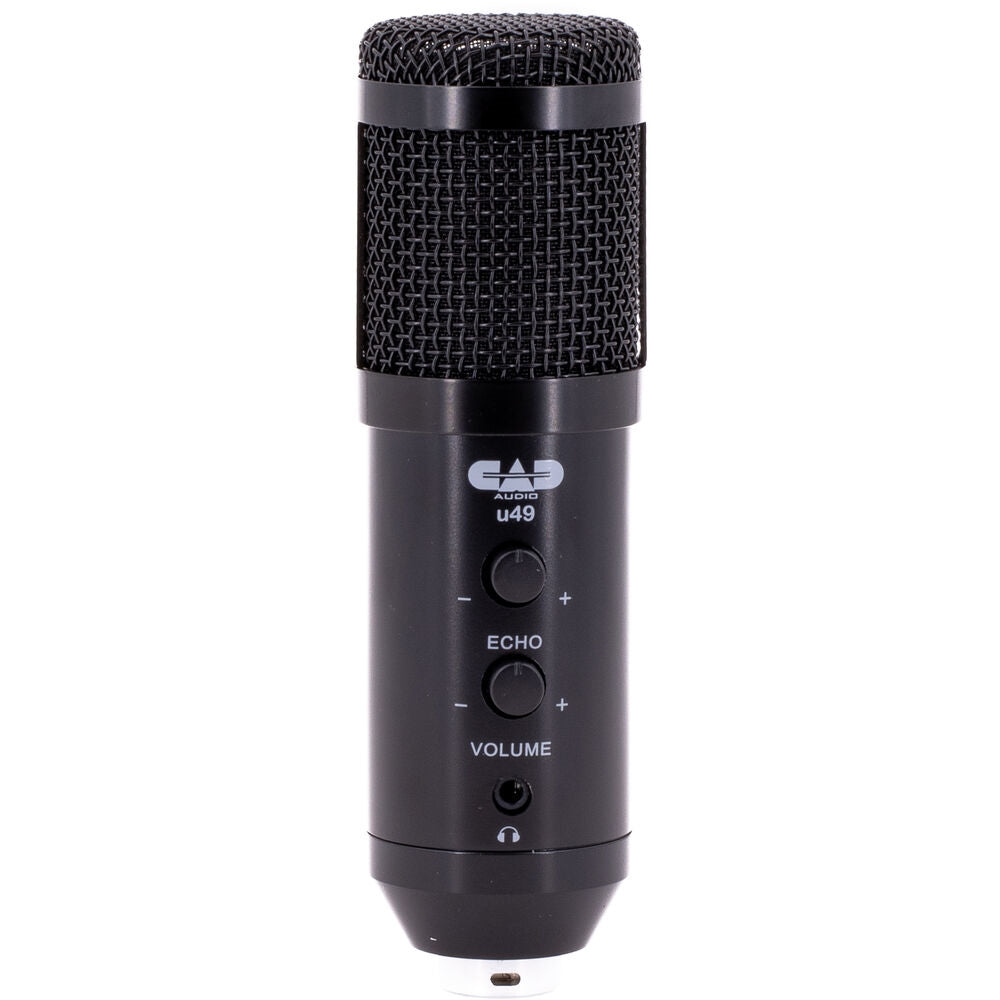 CAD u49 USB Studio Microphone with Headphone Jack & Gain Control
