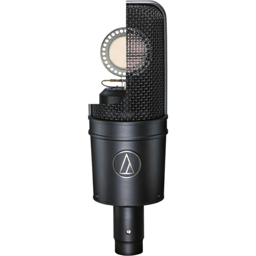 Audio-Technica AT4040 Studio Microphone Bundle with Studio Headphones + XLR Cable + Lightweight Mic Stand + Pop Filter + Icon Pro Audio USolo Recording + Cleaning Cloth (7 Items)